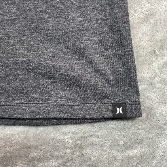Hurley Shirt Men’s Large Gray Graphic Print Short Sleeve Crew Neck Casual - Picture 5 of 6